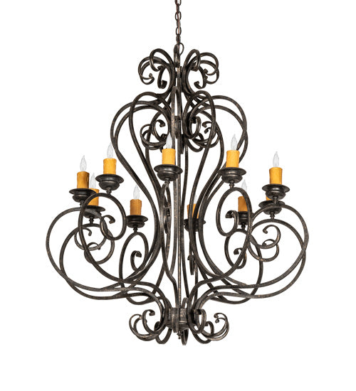 Meyda Tiffany 218590 Ten Light Chandelier, Golden Bronze
