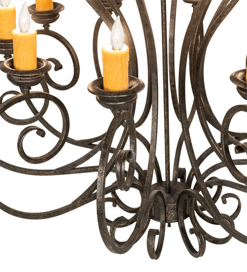 Meyda Tiffany 218590 Ten Light Chandelier, Golden Bronze