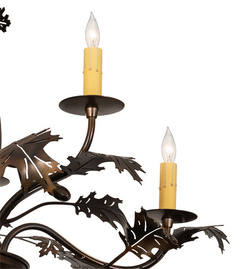 Meyda Tiffany 218893 Six Light Chandelier, Dark Burnished Antique Copper