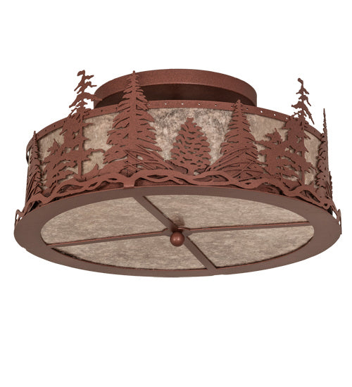 Meyda Tiffany 219183 Four Light Flushmount, Rust