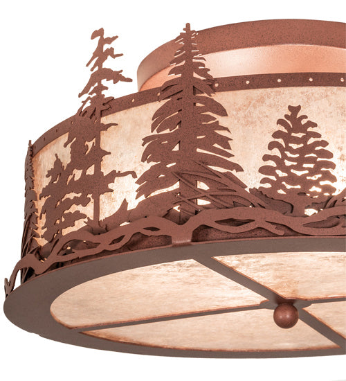 Meyda Tiffany 219183 Four Light Flushmount, Rust