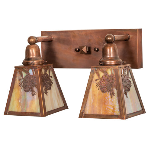 Meyda Tiffany 219956 Two Light Vanity, Vintage Copper