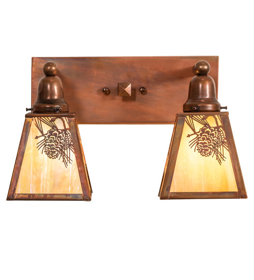 Meyda Tiffany 219956 Two Light Vanity, Vintage Copper