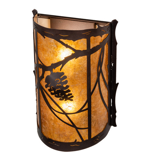 Meyda Tiffany 220298 Two Light Wall Sconce, Mahogany Bronze