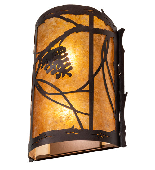 Meyda Tiffany 220298 Two Light Wall Sconce, Mahogany Bronze