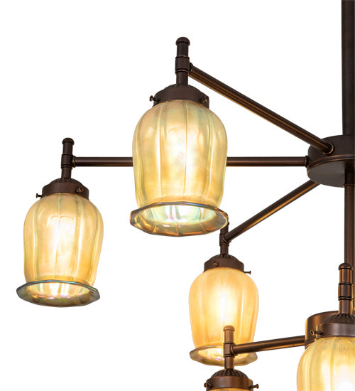 Meyda Tiffany 221336 Nine Light Chandelier, Mahogany Bronze