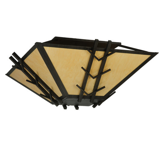 Meyda Tiffany 221861 Eight Light Semi-Flushmount, Antique Iron Gate