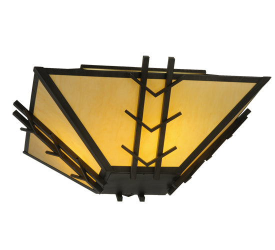 Meyda Tiffany 221861 Eight Light Semi-Flushmount, Antique Iron Gate