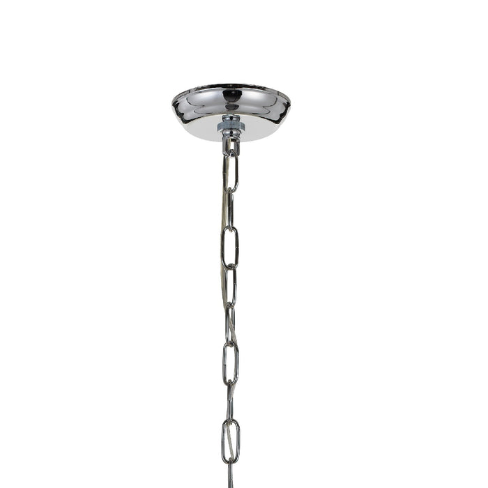 Crystorama 8826-CH-CL-MWP Six Light Chandelier, Polished Chrome