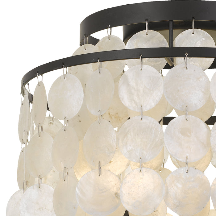 Crystorama BRI-3003-DB Three Light Flush Mount, Dark Bronze