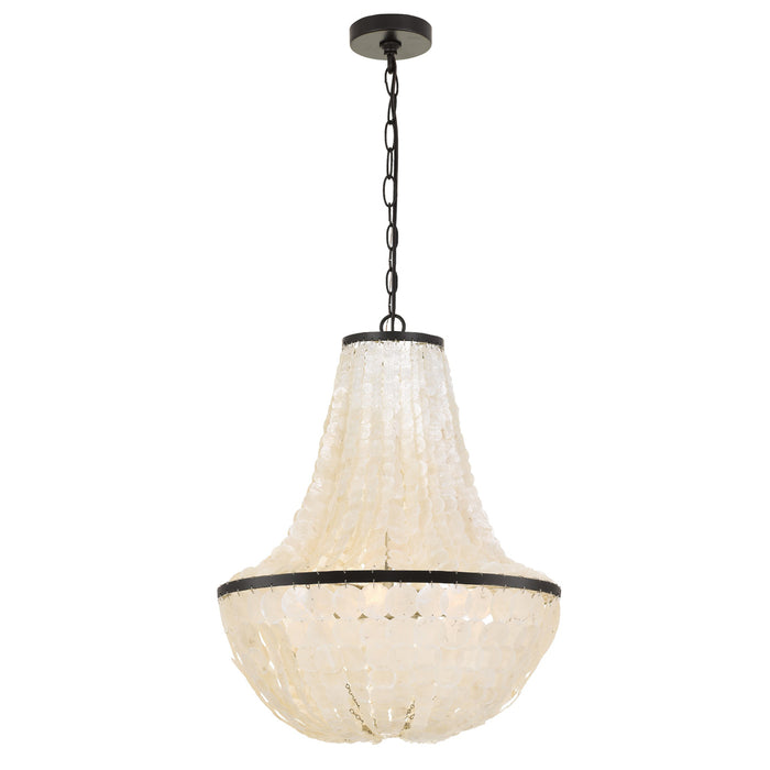 Crystorama BRI-3006-DB Six Light Chandelier, Dark Bronze