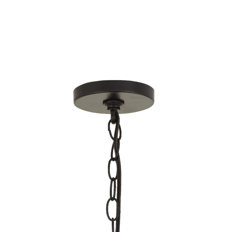 Crystorama BRI-3006-DB Six Light Chandelier, Dark Bronze
