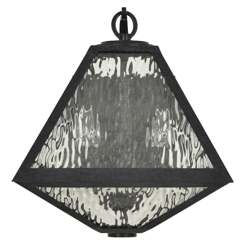 Crystorama GLA-9722-WT-BC Two Light Outdoor Wall Sconce, Black Charcoal