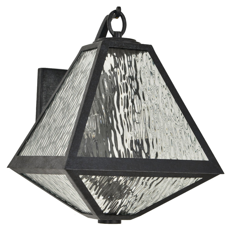Crystorama GLA-9722-WT-BC Two Light Outdoor Wall Sconce, Black Charcoal
