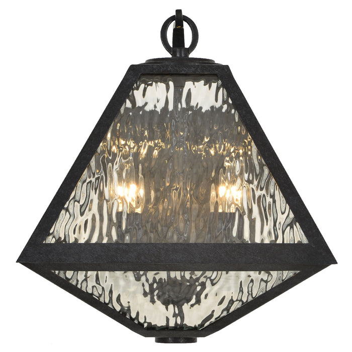 Crystorama GLA-9722-WT-BC Two Light Outdoor Wall Sconce, Black Charcoal