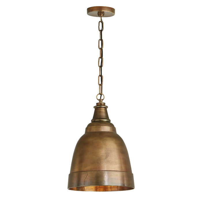 Capital Lighting 330310XB One Light Pendant, Oxidized Brass