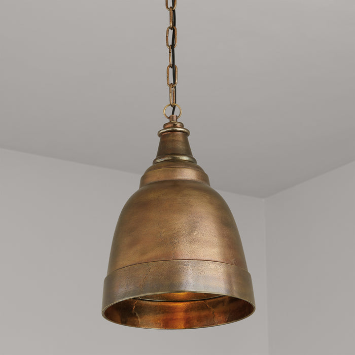 Capital Lighting 330310XB One Light Pendant, Oxidized Brass
