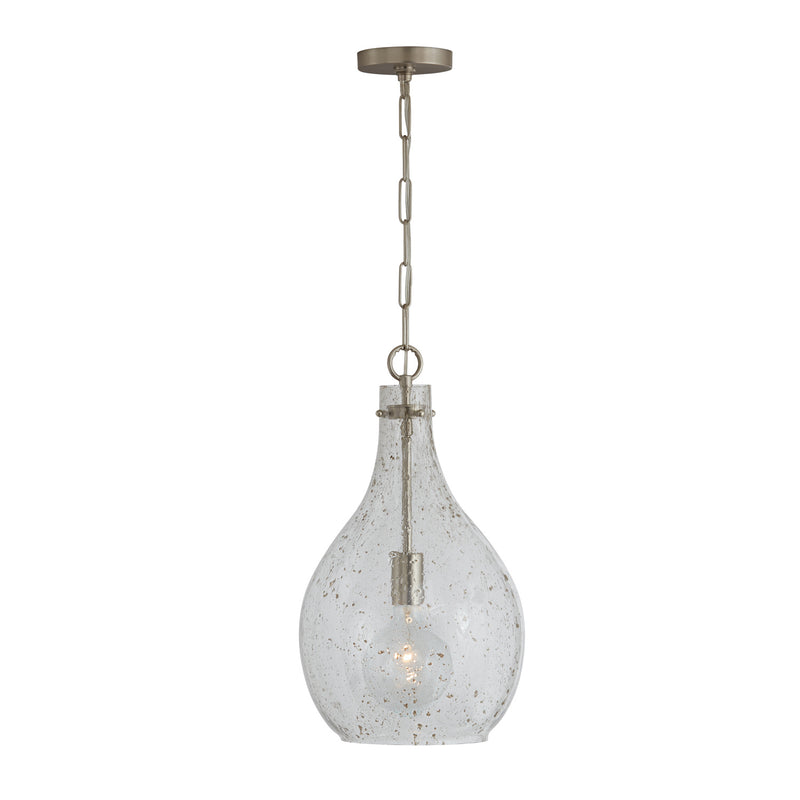 Capital Lighting 333813BN-472 One Light Pendant, Brushed Nickel