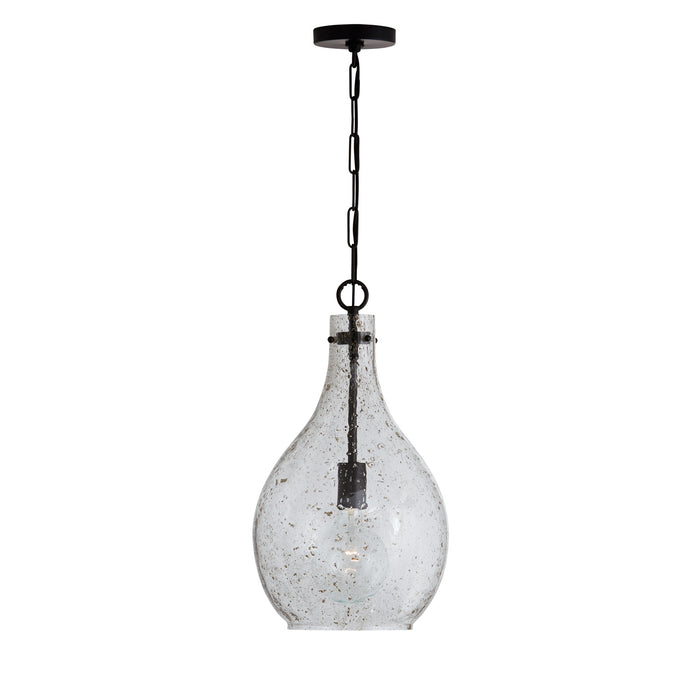 Capital Lighting 333813MB-472 One Light Pendant, Matte Black