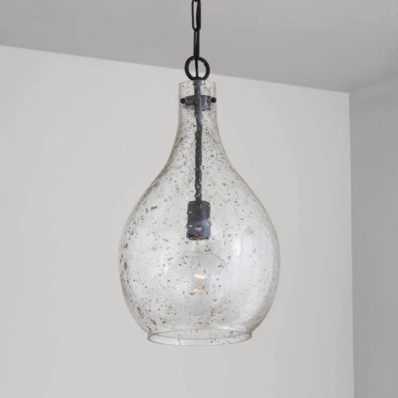 Capital Lighting 333813MB-472 One Light Pendant, Matte Black