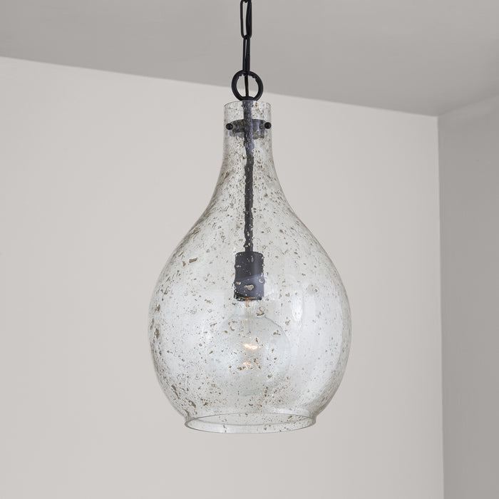 Capital Lighting 333813MB-472 One Light Pendant, Matte Black