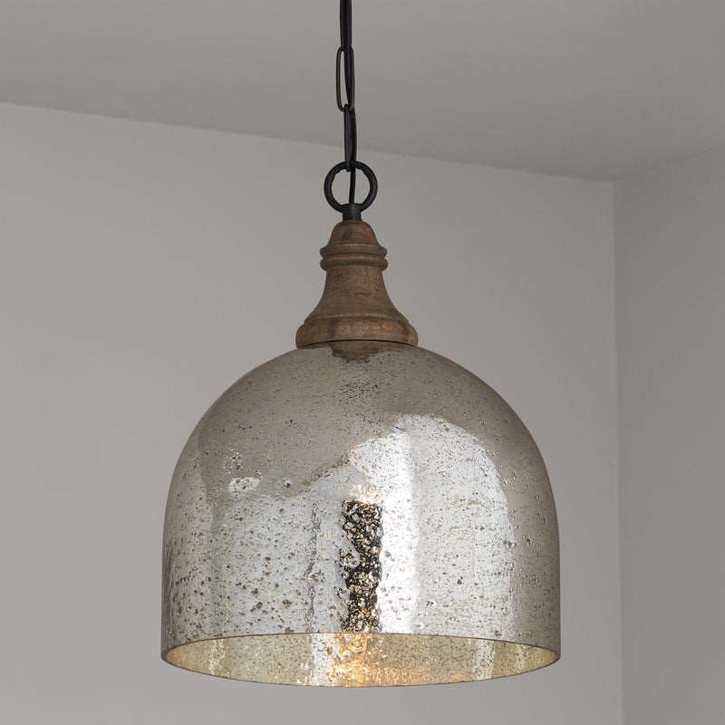 Capital Lighting 336011YP-483 One Light Pendant, Grey Wash and Dark Pewter