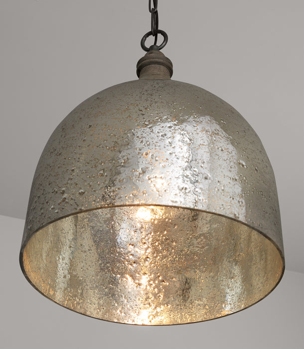 Capital Lighting 336011YP-483 One Light Pendant, Grey Wash and Dark Pewter