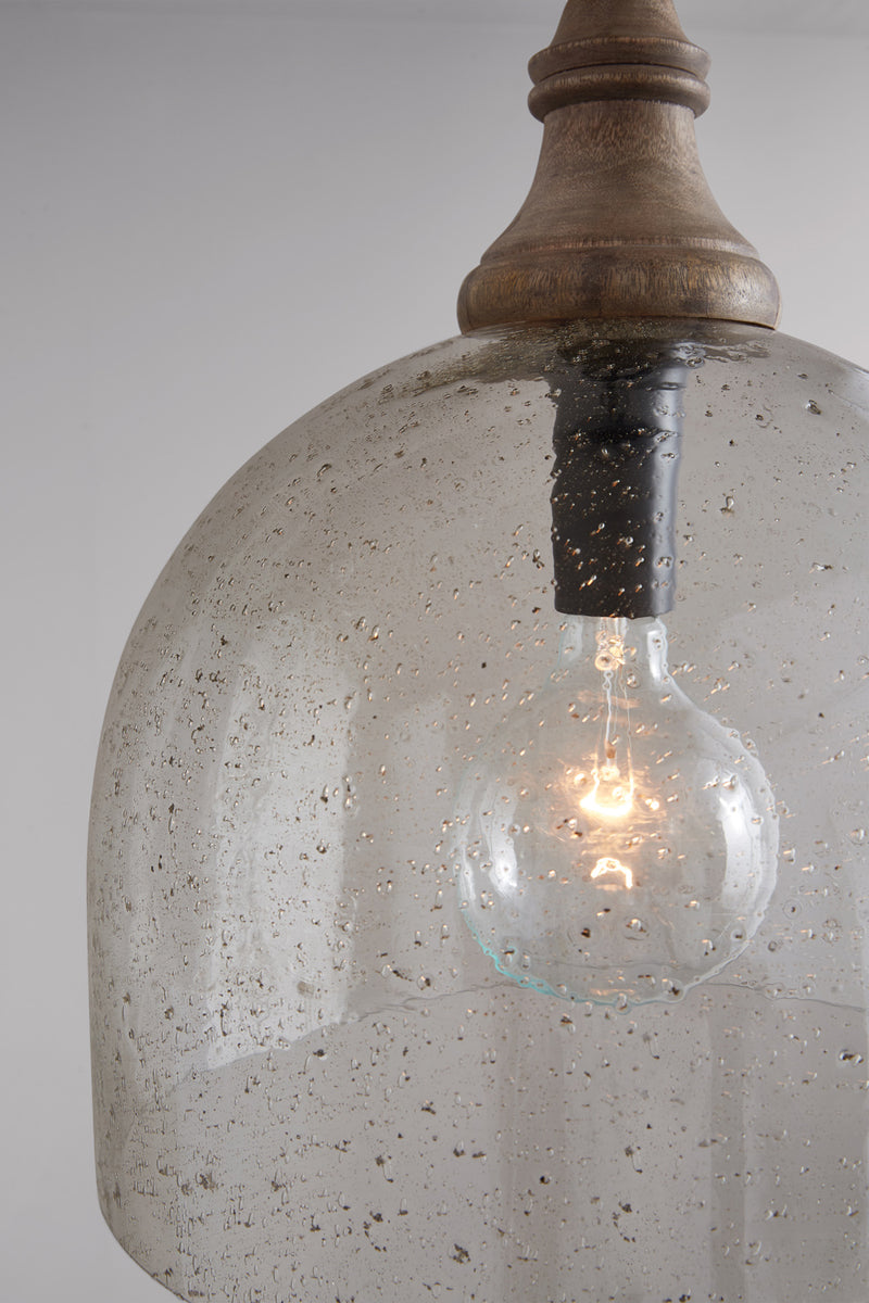 Capital Lighting 336011YP-484 One Light Pendant, Grey Wash and Dark Pewter