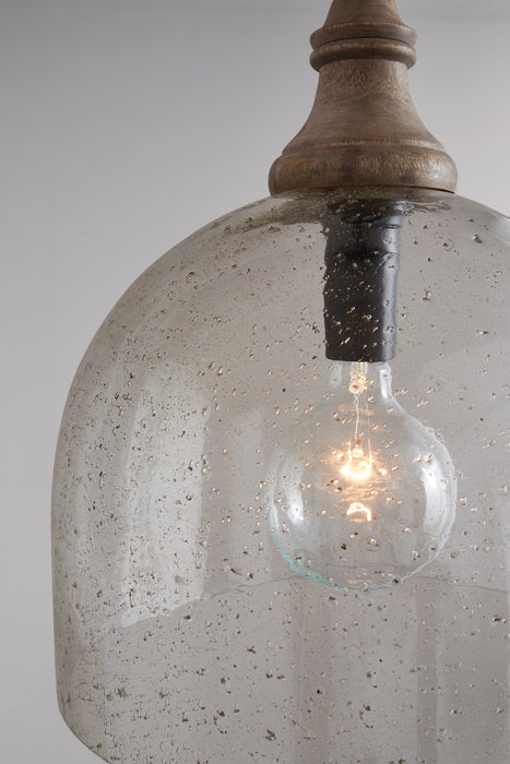 Capital Lighting 336011YP-484 One Light Pendant, Grey Wash and Dark Pewter