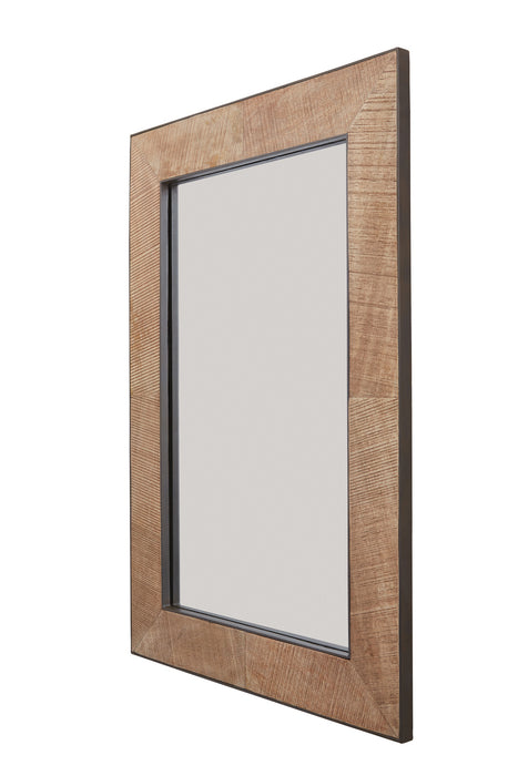 Capital Lighting 736102MM Mirror, Natural Rough Sawn Wood with Zinc Metal