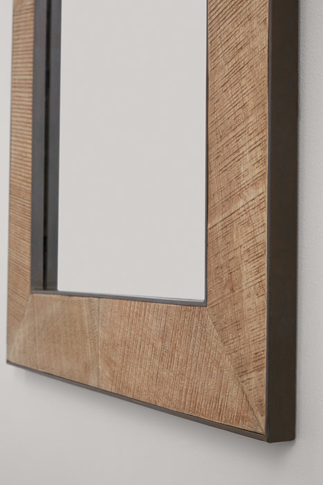 Capital Lighting 736102MM Mirror, Natural Rough Sawn Wood with Zinc Metal