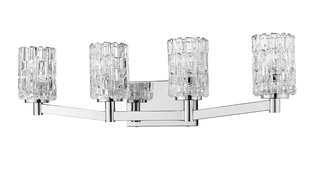 Z-Lite 1931-4V-CH Four Light Vanity, Chrome