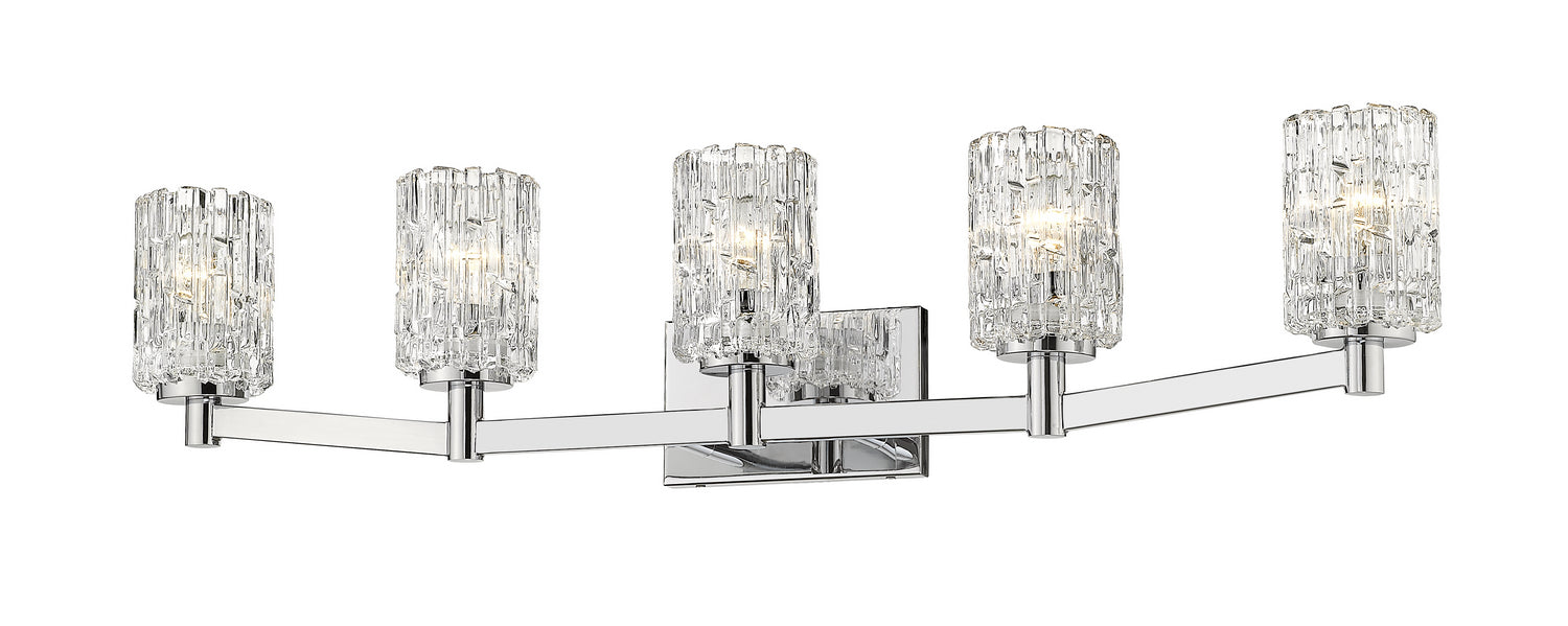 Z-Lite 1931-5V-CH Five Light Vanity, Chrome