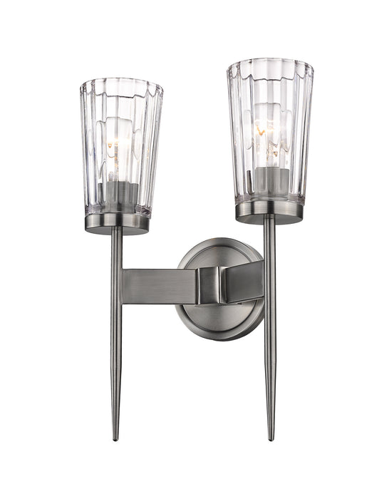 Z-Lite 1932-2S-AN Two Light Wall Sconce, Antique Nickel