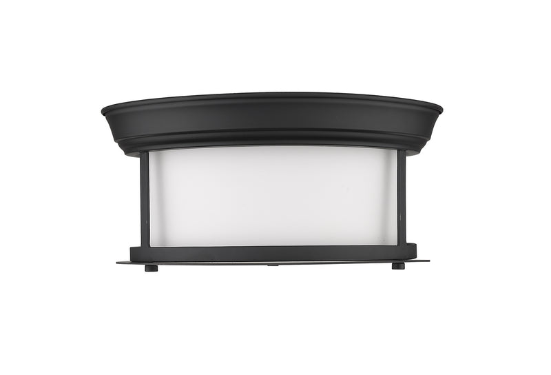 Z-Lite 2011F10-MB Two Light Flush Mount, Matte Black