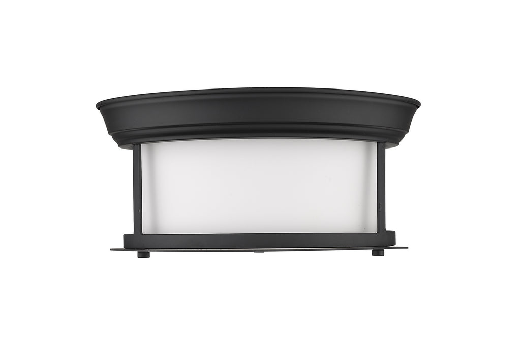 Z-Lite 2011F10-MB Two Light Flush Mount, Matte Black
