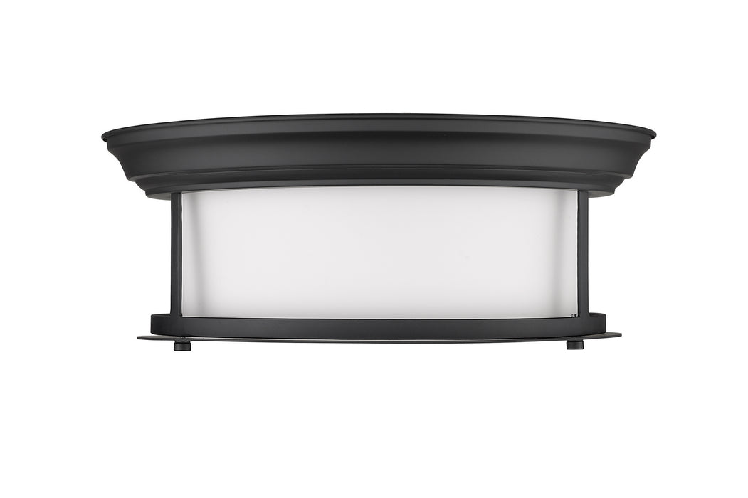 Z-Lite 2011F13-MB Two Light Flush Mount, Matte Black