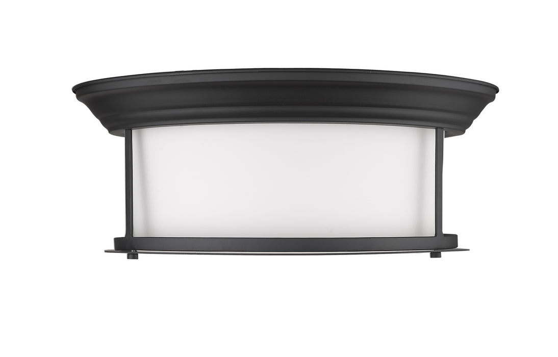Z-Lite 2011F16-MB Three Light Flush Mount, Matte Black
