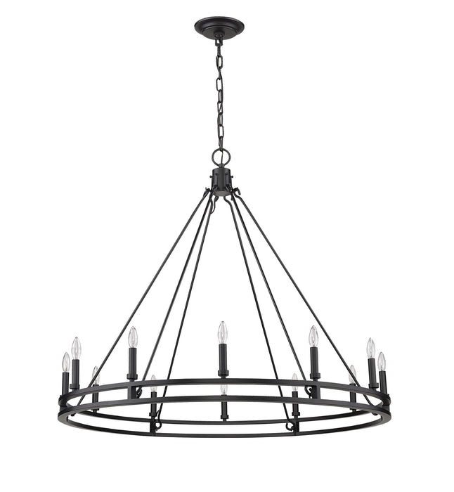 Z-Lite 4005-12MB 12 Light Chandelier, Matte Black