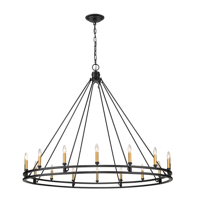 Z-Lite 4005-16MB 16 Light Chandelier, Matte Black