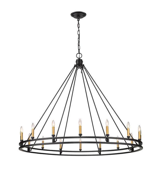 Z-Lite 4005-16MB 16 Light Chandelier, Matte Black