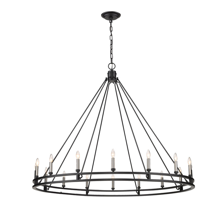 Z-Lite 4005-16MB 16 Light Chandelier, Matte Black
