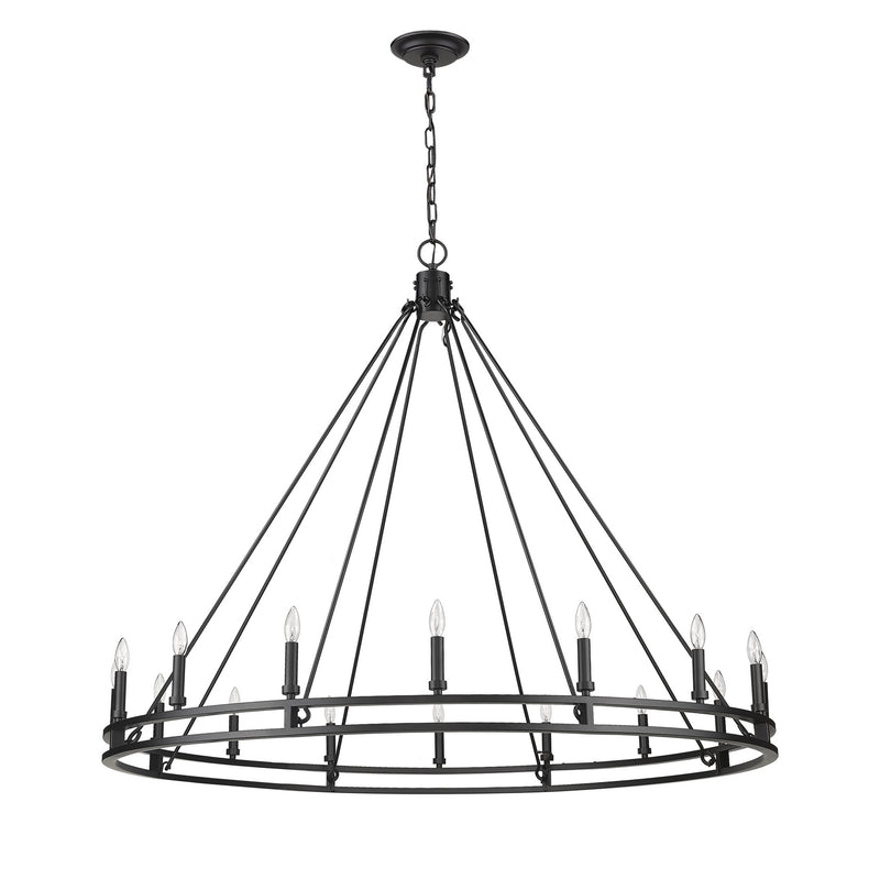 Z-Lite 4005-16MB 16 Light Chandelier, Matte Black