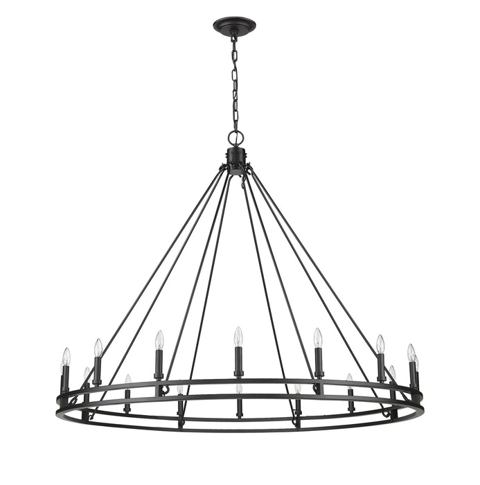 Z-Lite 4005-16MB 16 Light Chandelier, Matte Black