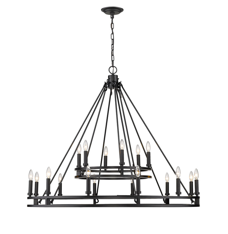 Z-Lite 4005-18MB 18 Light Chandelier, Matte Black
