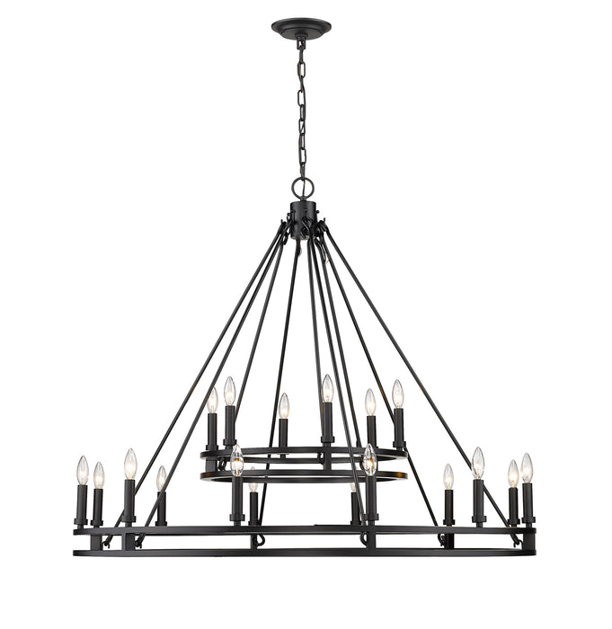 Z-Lite 4005-18MB 18 Light Chandelier, Matte Black