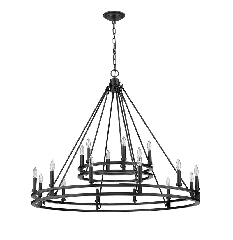 Z-Lite 4005-18MB 18 Light Chandelier, Matte Black