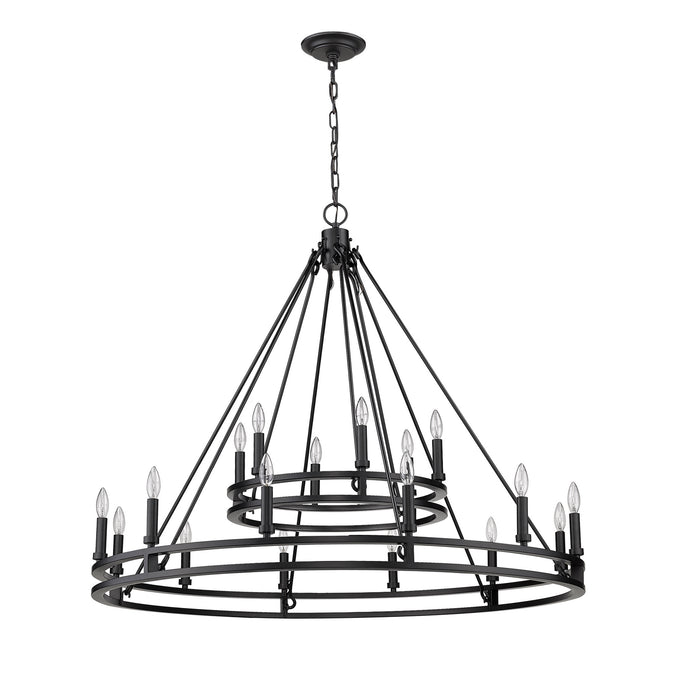 Z-Lite 4005-18MB 18 Light Chandelier, Matte Black