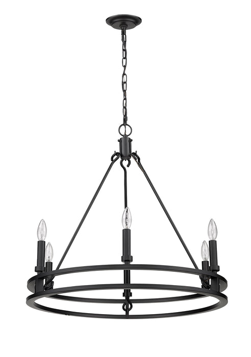 Z-Lite 4005-6MB Six Light Chandelier, Matte Black