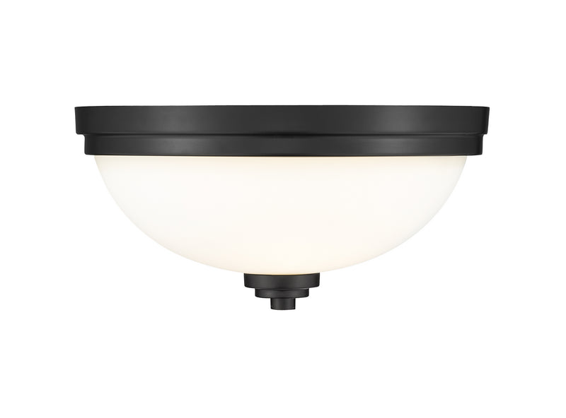 Z-Lite 443F3-MB Three Light Flush Mount, Matte Black